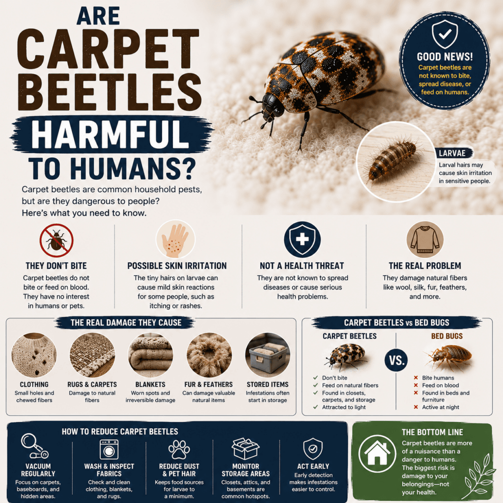 Are Carpet Beetles Harmful to Humans?